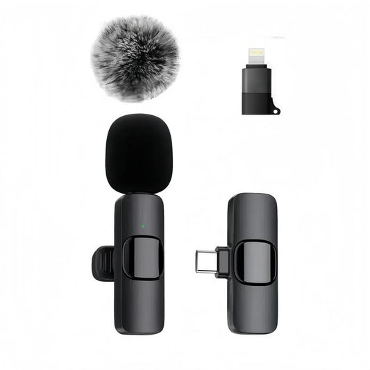 Wireless Mini Lavalier Microphone for Iphone, Ipad & Android, Noise-Cancelling Plug & Play Lapel Mic with USB Rechargeable Design, Ideal for Short-Video Creation, Vlogs and Live Streaming-Mm1