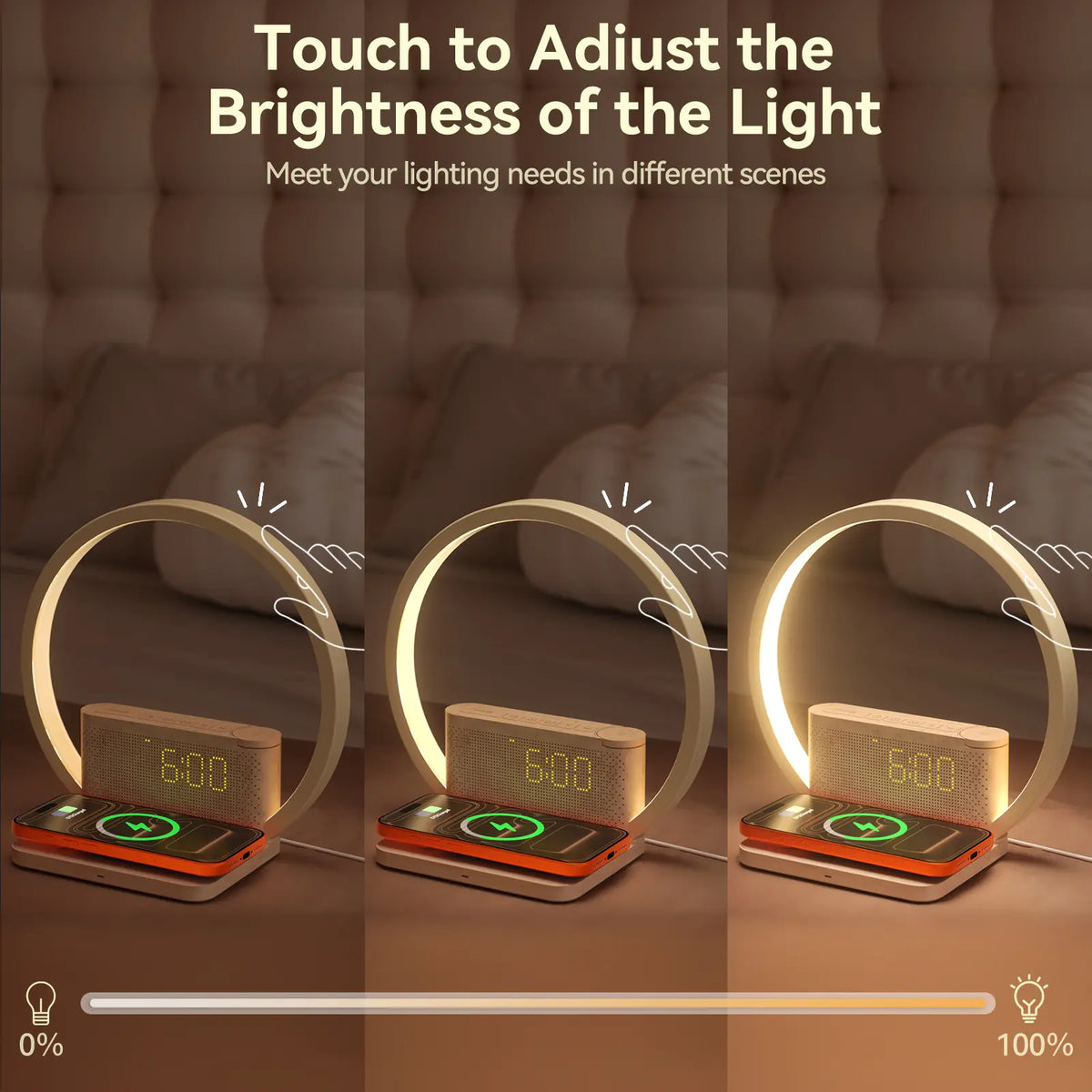 New Upgraded Sunrise Alarm Clock with Improved Wireless Charging – Wake up Light, White Noise Machine, Snooze Alarm, 10 Sleep Sounds & Touch Night Lamp for Bedroom