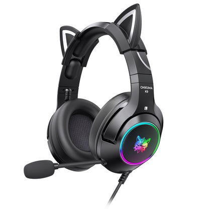 Head-Mounted Gaming Gaming Cute Girls Wired Computer Headset