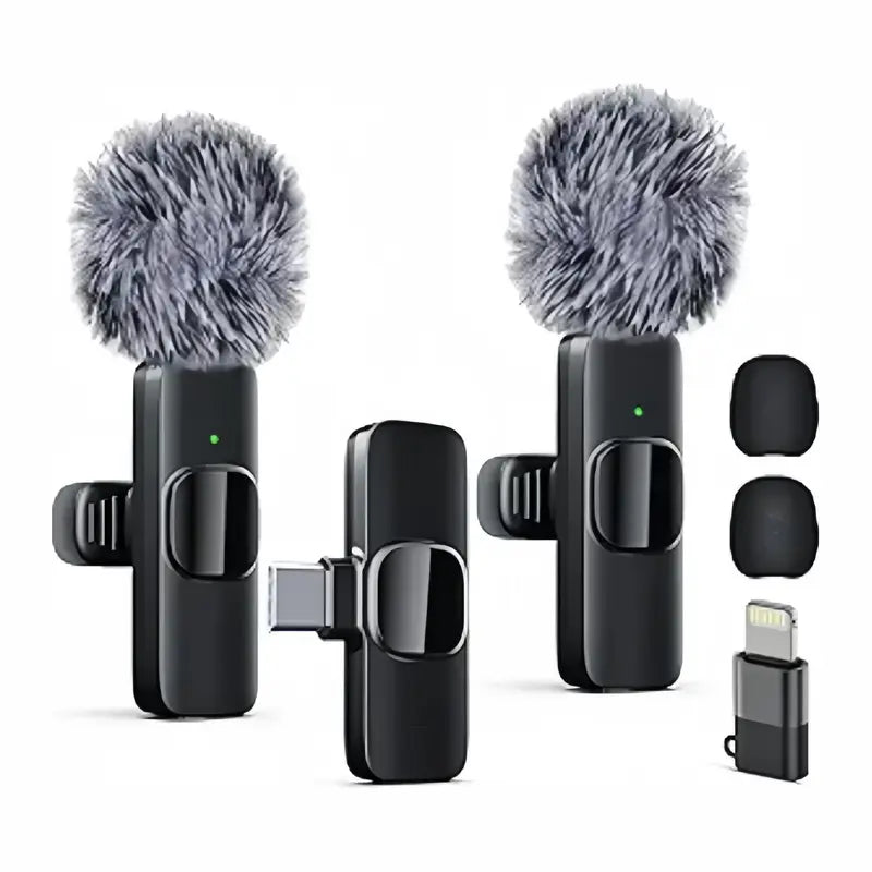 Wireless Mini Lavalier Microphone for Iphone, Ipad & Android, Noise-Cancelling Plug & Play Lapel Mic with USB Rechargeable Design, Ideal for Short-Video Creation, Vlogs and Live Streaming-Mm1