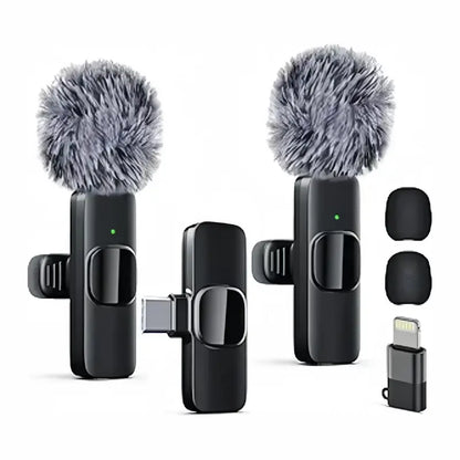 Wireless Mini Lavalier Microphone for Iphone, Ipad & Android, Noise-Cancelling Plug & Play Lapel Mic with USB Rechargeable Design, Ideal for Short-Video Creation, Vlogs and Live Streaming-Mm1