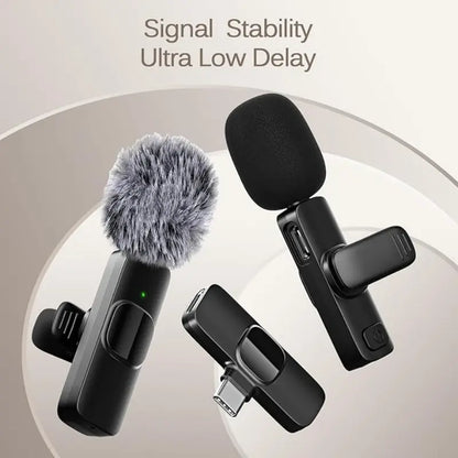 Wireless Mini Lavalier Microphone for Iphone, Ipad & Android, Noise-Cancelling Plug & Play Lapel Mic with USB Rechargeable Design, Ideal for Short-Video Creation, Vlogs and Live Streaming-Mm1