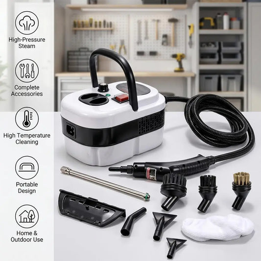 2500W Handheld Portable High-Temp Steam Cleaner, Specialty Power Tool with 2500W Power for Home Users, Tile Grout Cleaning, Grease Removal, Ideal Gift Option,Sohochic