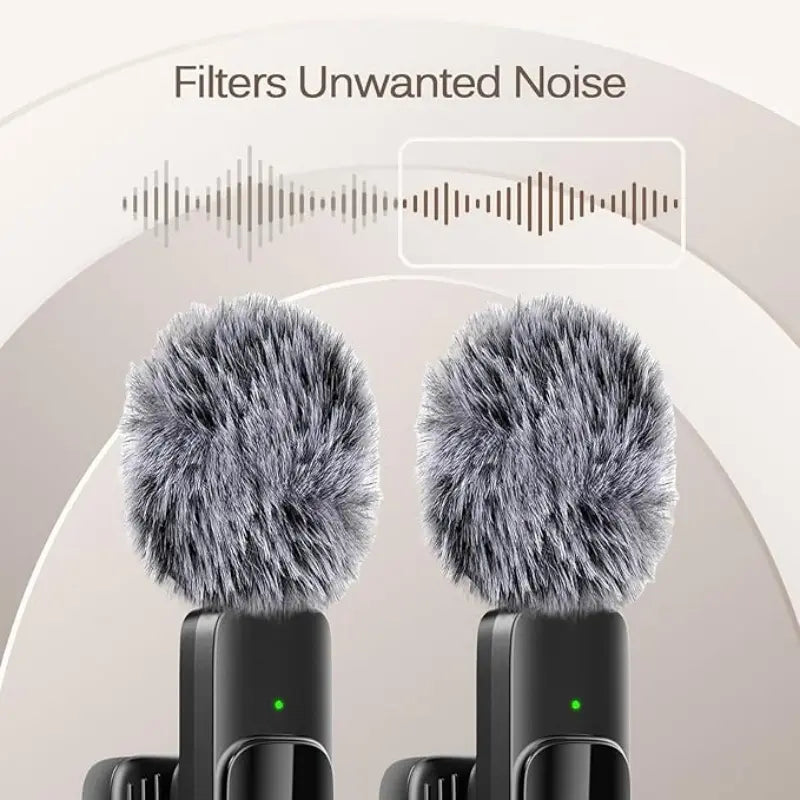 Wireless Mini Lavalier Microphone for Iphone, Ipad & Android, Noise-Cancelling Plug & Play Lapel Mic with USB Rechargeable Design, Ideal for Short-Video Creation, Vlogs and Live Streaming-Mm1